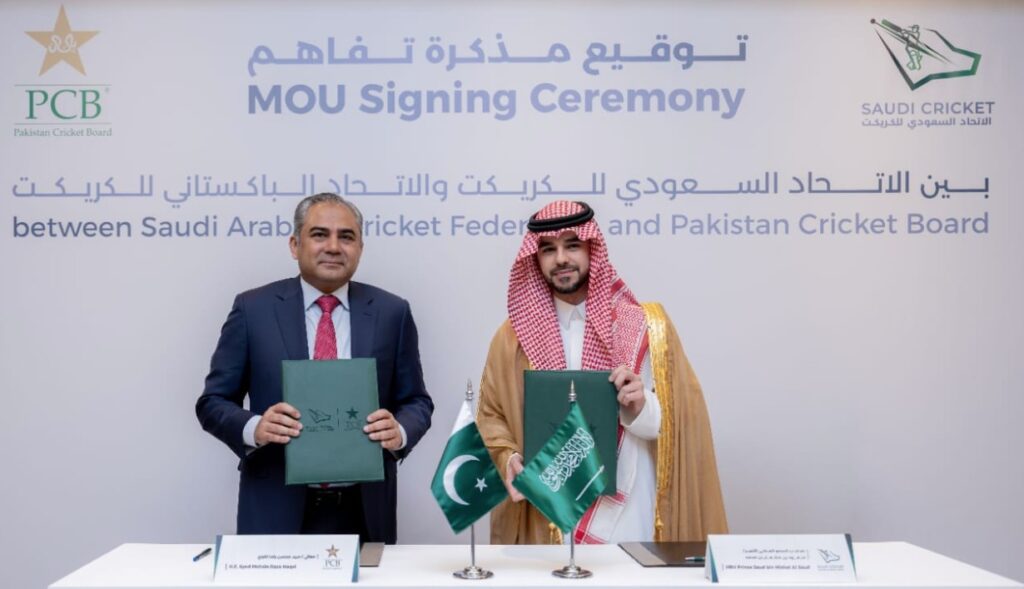 Saudi Cricket and Pakistan Cricket Board Sign Strategic Agreement for Cricket Stadium Development in Jeddah